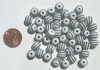 50 8mm Acrylic White with Black Stripe Rounds